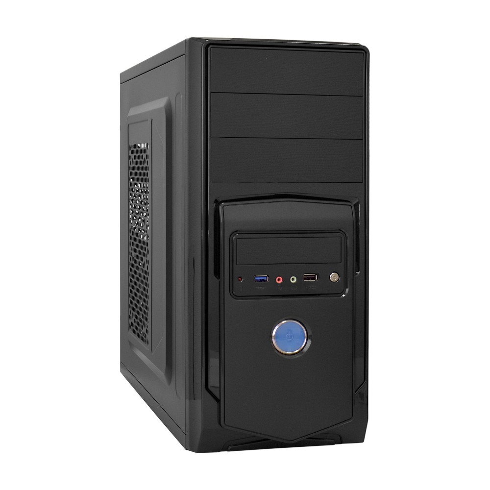 Корпус Miditower ExeGate CP-605U-CP350 (ATX, БП CP350 с вент. 8см, 1*USB+1*USB3.0, аудио, черный)