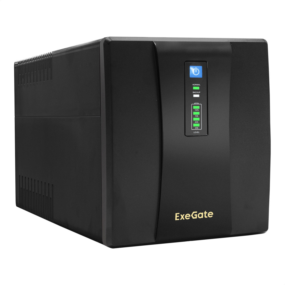 ИБП ExeGate SpecialPro UNB-1600.LED.AVR.4SH.USB (1600VA/950W, LED, AVR, 4*Schuko, USB, батарея 12V 9Ah - 2 шт., Black)