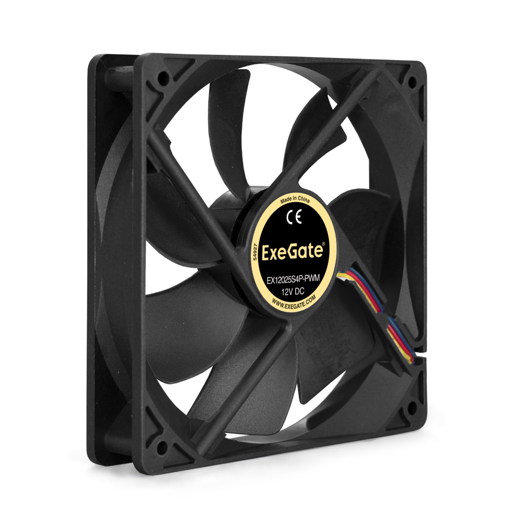 Вентилятор 12В DC ExeGate EX12025S4P-PWM (120x120x25 мм, Sleeve bearing (подшипник скольжения), 4pin, PWM, 0-1500 RPM, 0-24dBA)